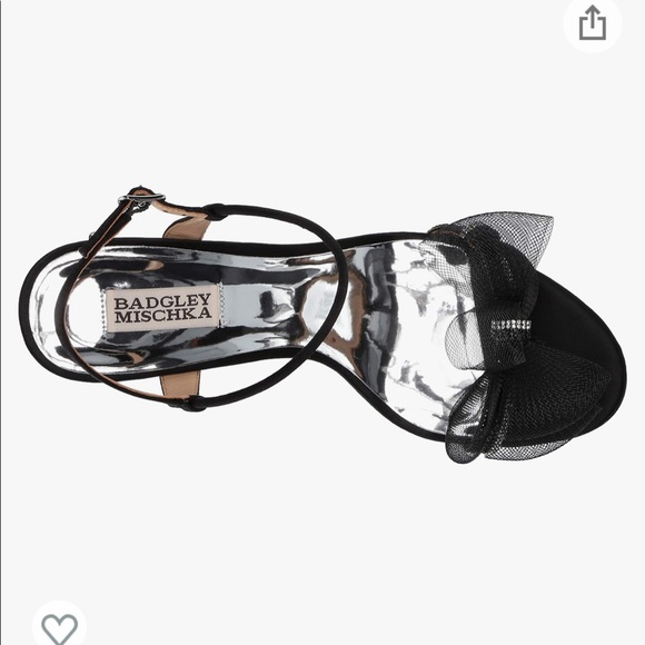 ✨ NWT Badgley Mischka Janie Bow Embellished Evening Heel in Black Satin - Picture 15 of 16